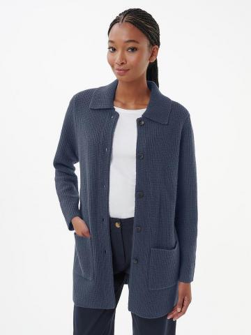 Длинная вязаная кофта