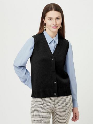 Вязаная жилетка