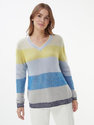 Пуловер с вырезом V