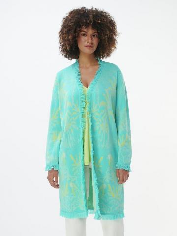 Длинный вязаный кардиган