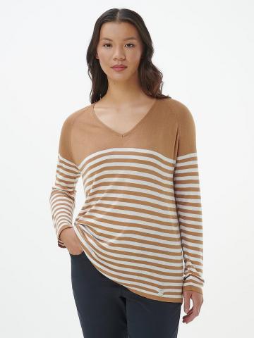 Пуловер с вырезом V