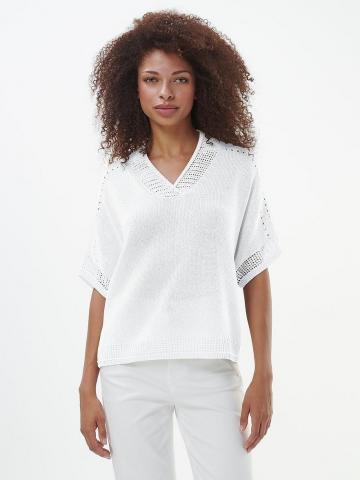 Пуловер с вырезом V