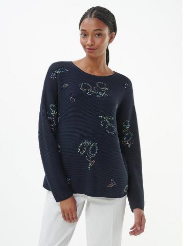 Пуловер с круглым вырезом