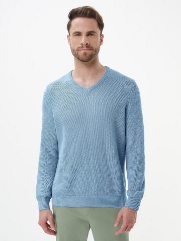 Пуловер с вырезом V