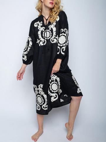 Льняное платье