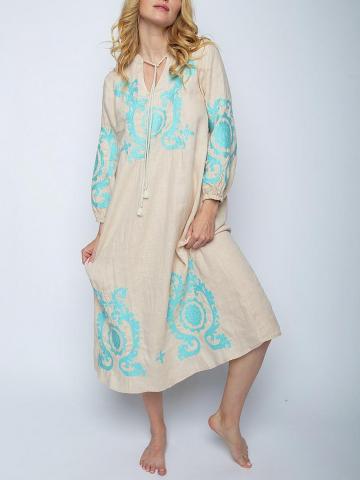 Льняное платье