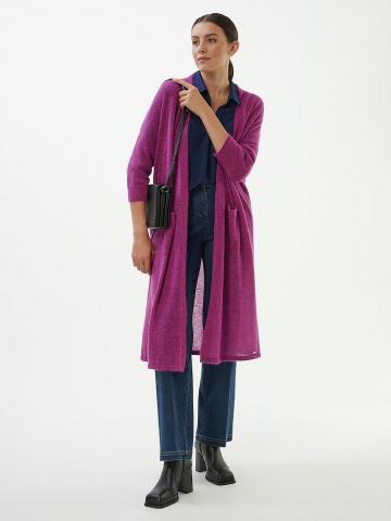 Длинный вязаный кардиган