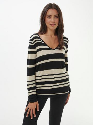 Пуловер с вырезом V