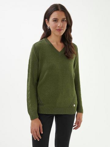 Пуловер с вырезом V