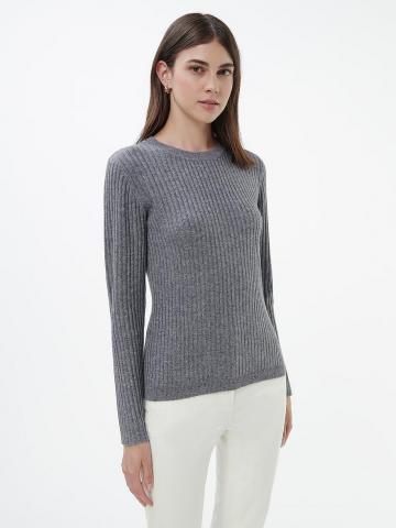 Пуловер с круглым вырезом