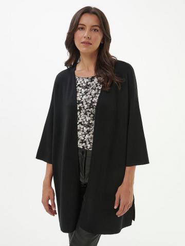 Длинная вязаная кофта