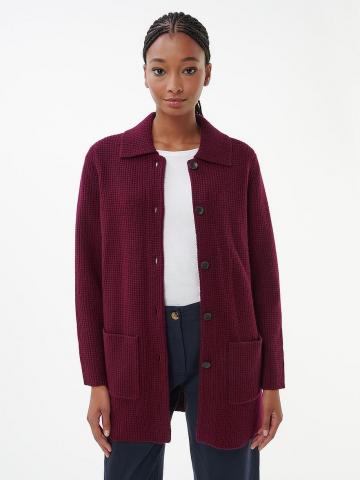 Длинная вязаная кофта