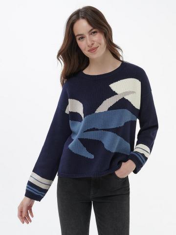 Пуловер с круглым вырезом