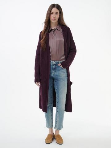 Длинный вязаный кардиган