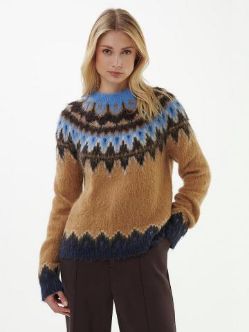 Пуловер с круглым вырезом