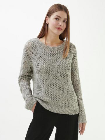 Пуловер с круглым вырезом