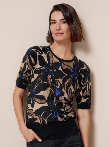 Пуловер с круглым вырезом