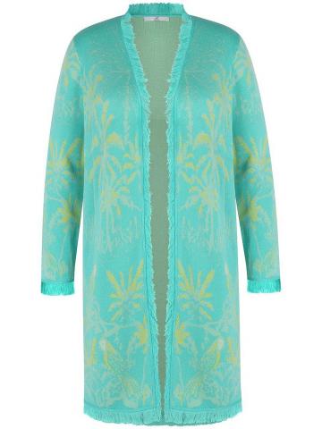 Длинный вязаный кардиган