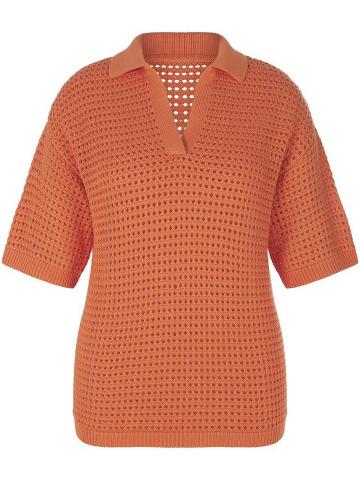 Пуловер с воротником поло