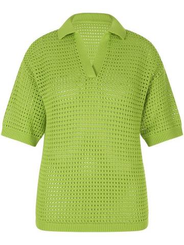 Пуловер с воротником поло