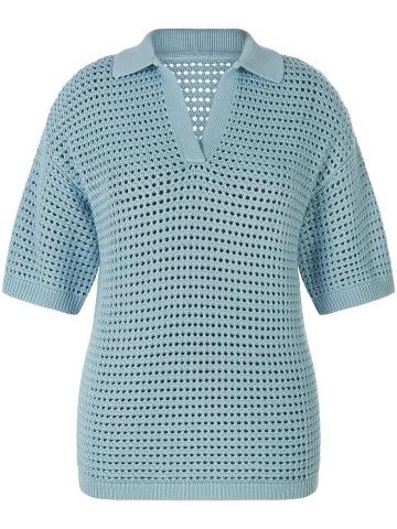 Пуловер с воротником поло