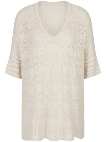 Пуловер с вырезом V