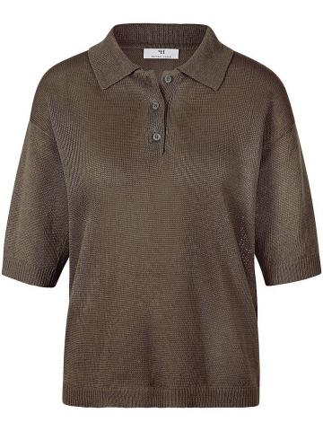 Пуловер с воротником поло