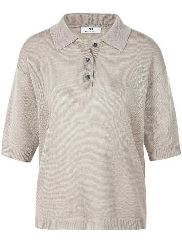 Пуловер с воротником поло