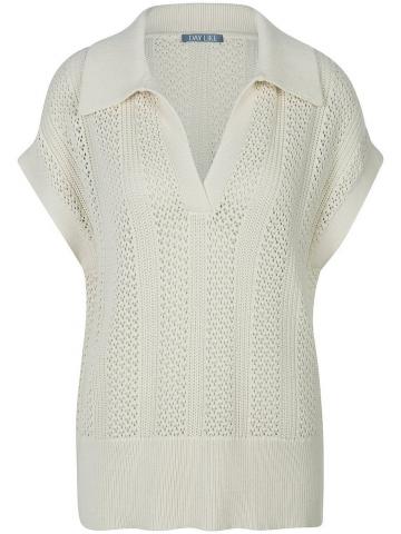 Пуловер с воротником поло