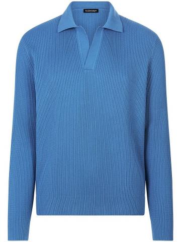 Пуловер с воротником поло