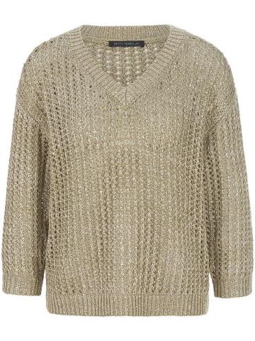 Пуловер с вырезом V