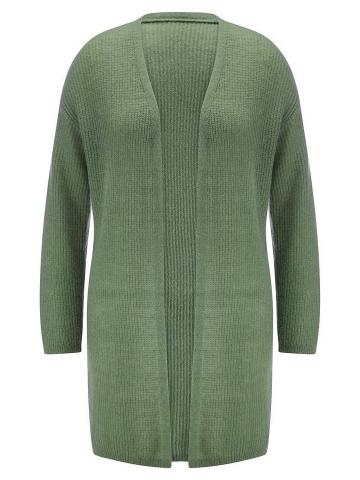 Длинная вязаная кофта