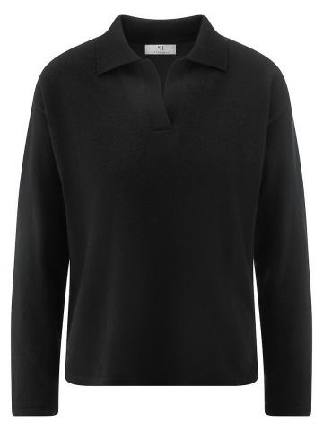 Пуловер с воротником поло