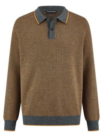 Пуловер с воротником поло