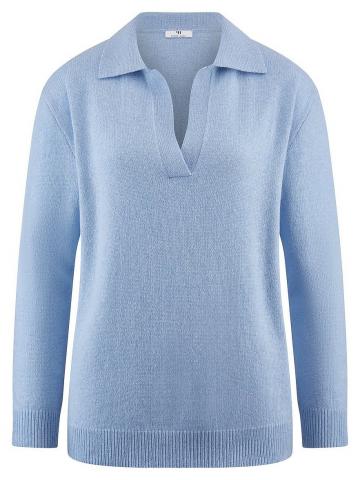 Пуловер с воротником поло