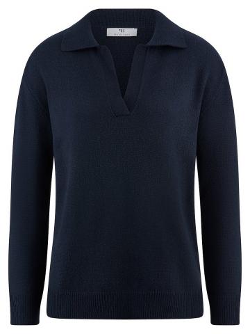 Пуловер с воротником поло