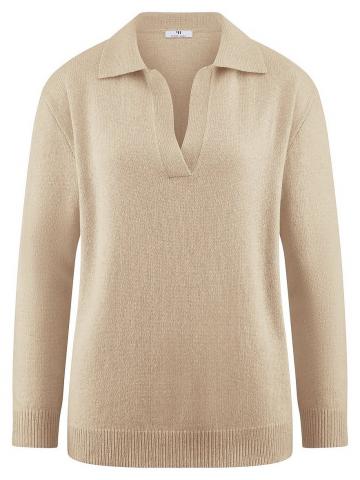 Пуловер с воротником поло