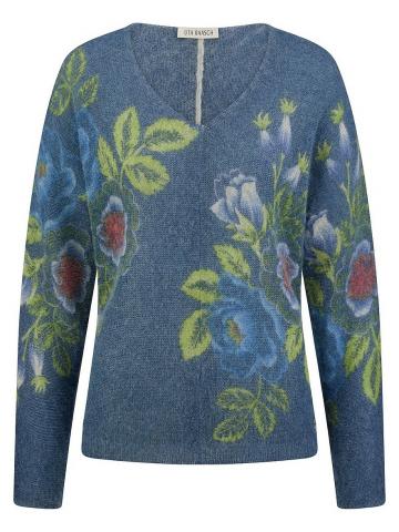 Пуловер с вырезом V