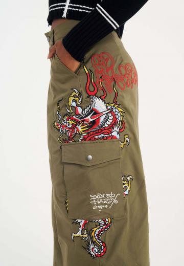 Юбка с накладными карманами