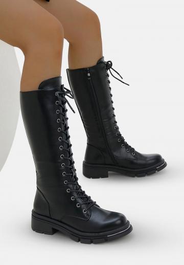 Сапоги на шнуровке