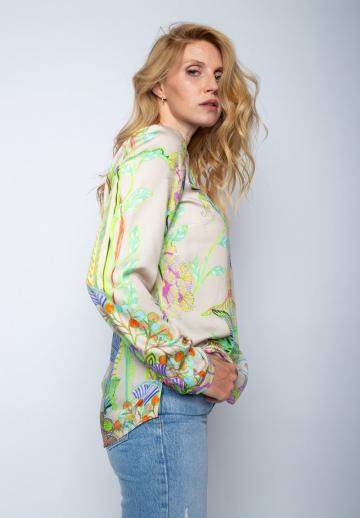 Атласная блузка