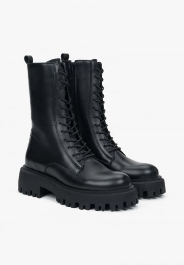 Сапоги на шнуровке
