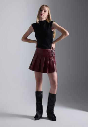 Кожаная юбка