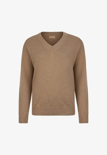 Пуловер с вырезом V