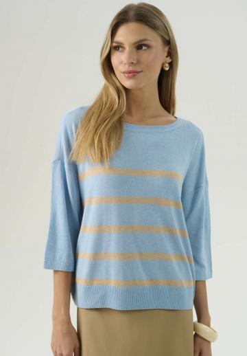 Пуловер в полоску