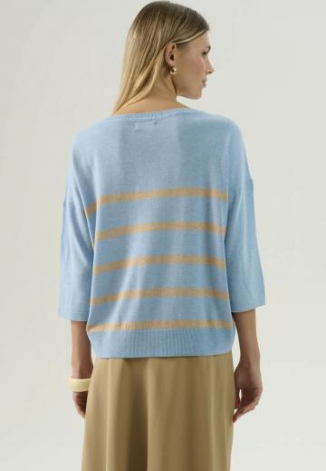 Пуловер в полоску