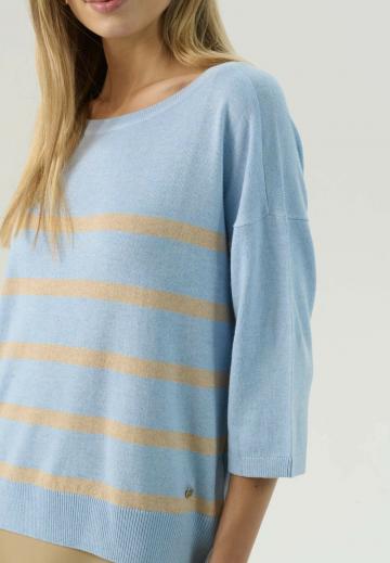 Пуловер в полоску
