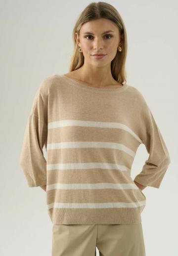 Пуловер с рукавом три четверти