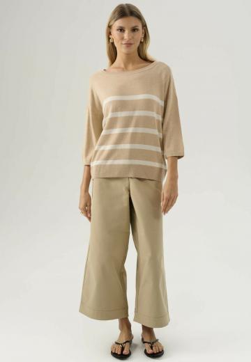 Пуловер с рукавом три четверти