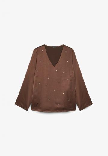 Атласная блузка